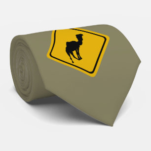 camel road sign tie