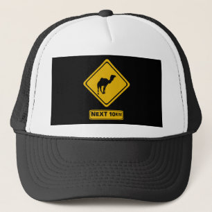 camel road sign trucker hat