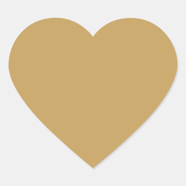 Camel-  shade of brown (solid colour)  heart sticker (Front)