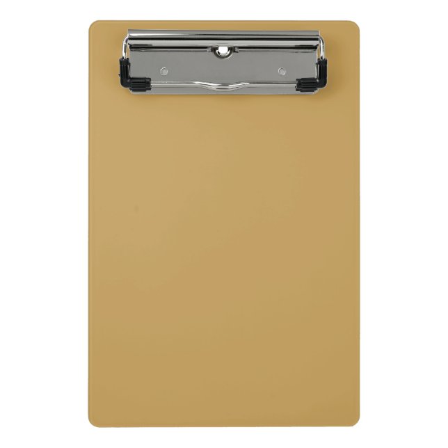 Camel-  shade of brown (solid colour)  mini clipboard (Front)