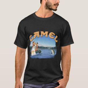 Camel Smoking Joe Fly Fishing T-Shirt