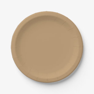 Camel Solid Colour Paper Plate