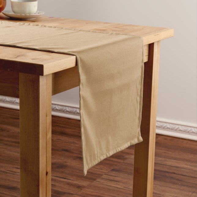 Camel (solid colour)  short table runner (In Situ)