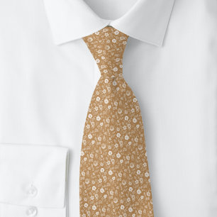Camel Tiny Flowers Tie