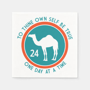 Camel To Thine Own Self   12 Step Recovery Slogan Napkin