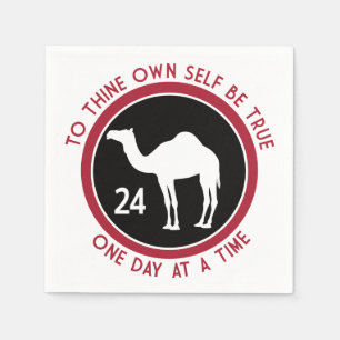 Camel To Thine Own Self   12 Step Recovery Slogan Napkin