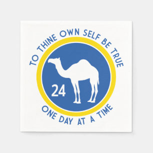 Camel To Thine Own Self   12 Step Recovery Slogan Napkin
