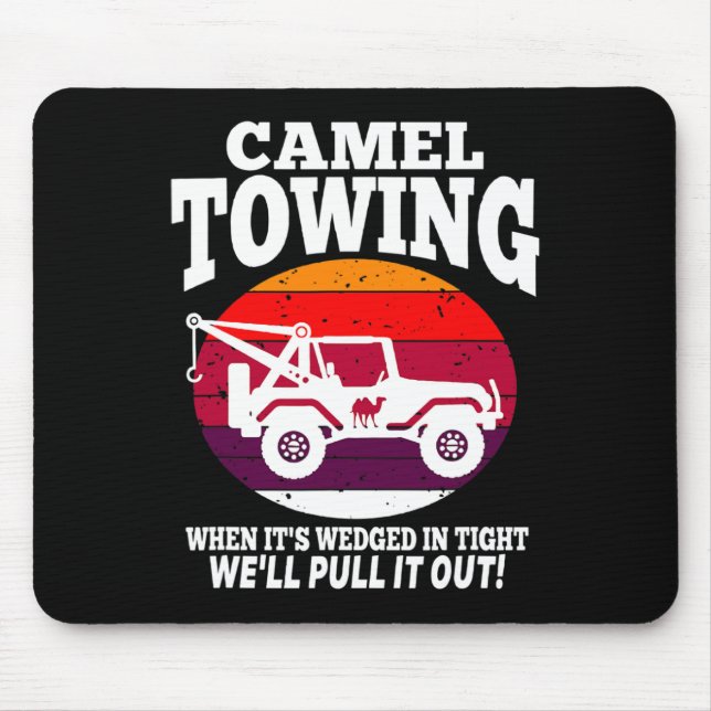 Camel Towing  Fun Retro Camel Towing Fun Halloween Mouse Pad (Front)