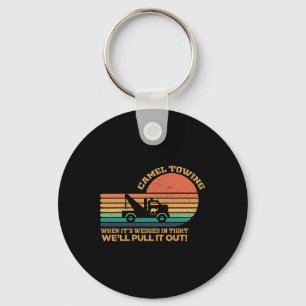 Camel Towing Retro Adult Humour Saying Funny Hallo Key Ring
