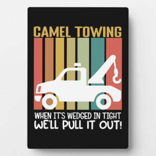 Camel Towing Retro Adult Humour Saying Halloween Plaque
