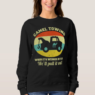 Camel Towing Retro Adult Humour Saying Halloween Sweatshirt