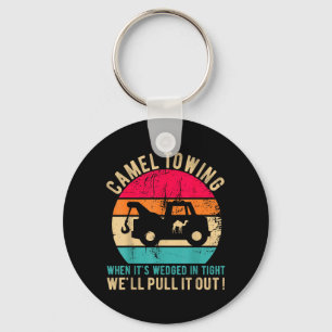 Camel Towing When Wedged In Tight Funny Halloween Key Ring