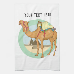 Camel Trek Egypt Tea Towel