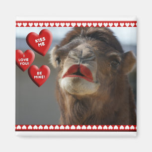 CAMEL VALENTINE - WEARING LIPSTICK - KISS ME! MAGNET