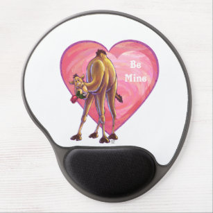 Camel Valentine's Day Gel Mouse Pad