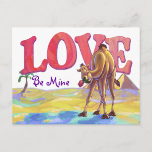 Camel Valentine's Day Holiday Postcard