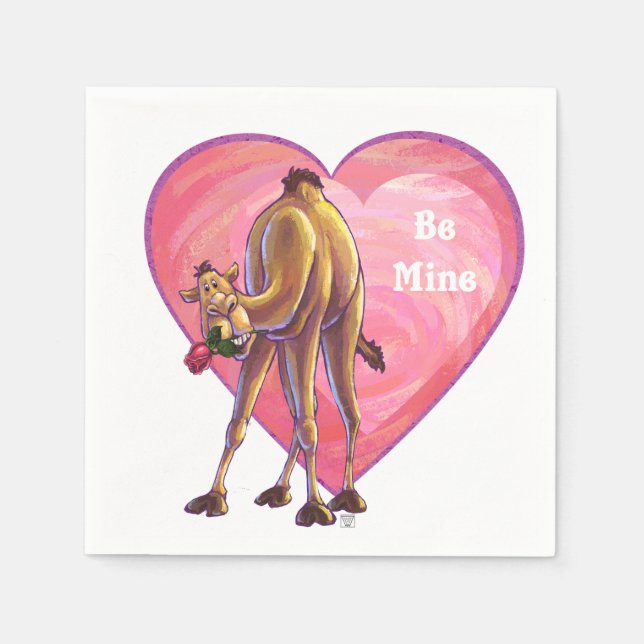 Camel Valentine's Day Napkin (Front)