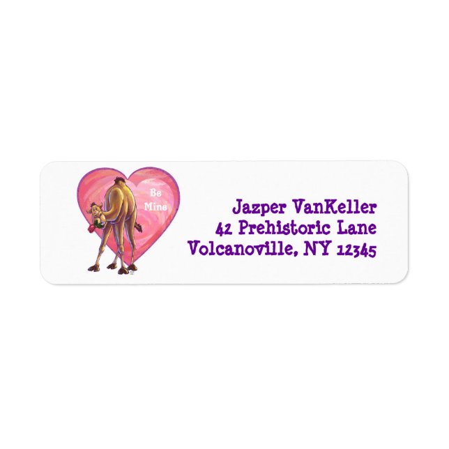 Camel Valentine's Day Return Address Label (Front)