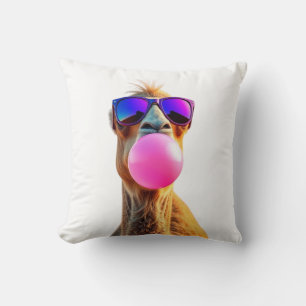 Camel Wearing Sunglasses in Desert Cushion