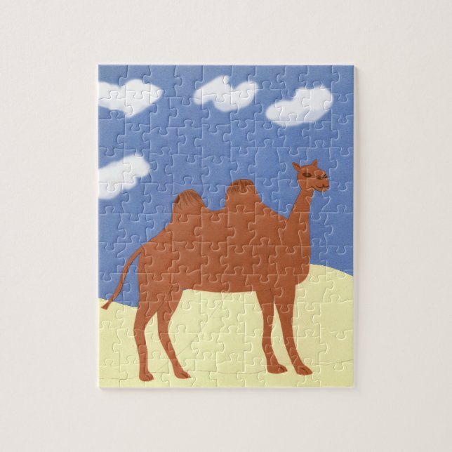 Camel Whimsical on Desert Dunes Jigsaw Puzzle (Vertical)