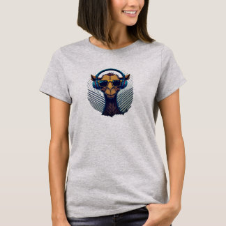Camel with headphones  T-Shirt