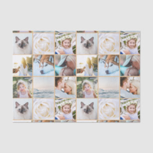 Camel   Your Photo Custom Grid Collage Tissue Paper