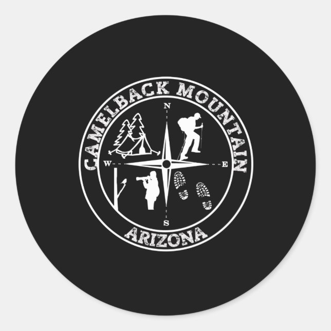 CAMELBACK MOUNTAIN CLASSIC ROUND STICKER (Front)