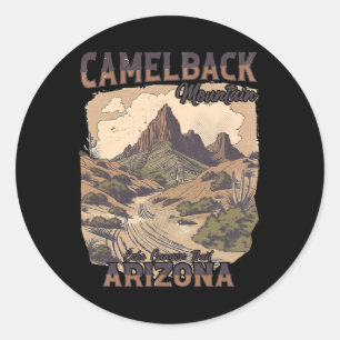 Camelback Mountain Echo Canyon Trail Arizona Hikin Classic Round Sticker