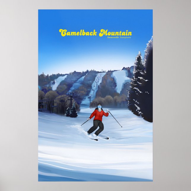 Camelback Mountain Ski Resort Travel Poster (Front)