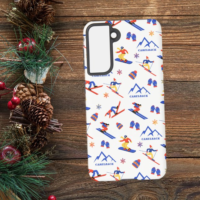 Camelback Pennsylvania Ski Snowboard Pattern Samsung Galaxy S21 Case (Camelback Pennsylvania ski snowboard cross-country skiing winter snow vacation samsung phone case)
