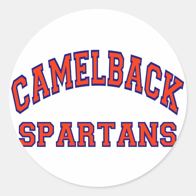 Camelback Spartans Classic Round Sticker (Front)
