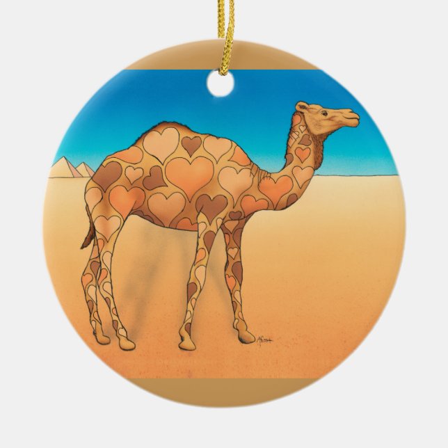 Camelflouge Ceramic Ornament (Front)