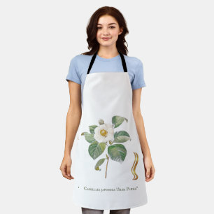 Camelia blanc apron