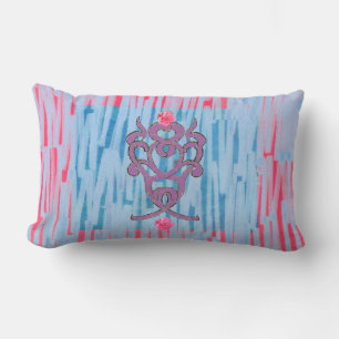 Camelia & Mauve Pattern Lumbar Cushion