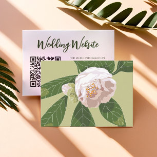 Camellia and Greenery Simple Elegant Enclosure Card