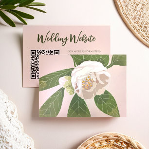 Camellia and Greenery Simple Elegant Enclosure Card