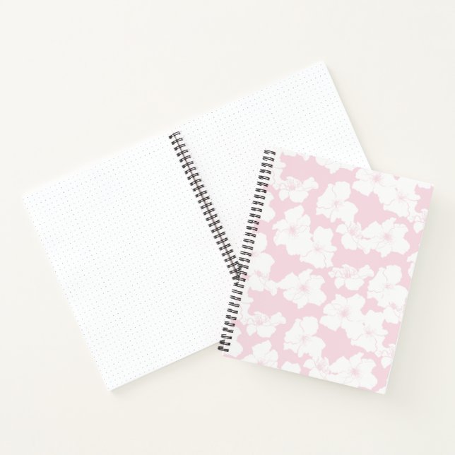 Camellia Floral Bullet Journal - Blush Notebook (Inside)