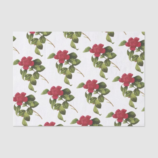 Camellia Flower Pattern Tissue Paper (Front)