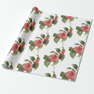 Camellia Flower Pattern Wrapping Paper