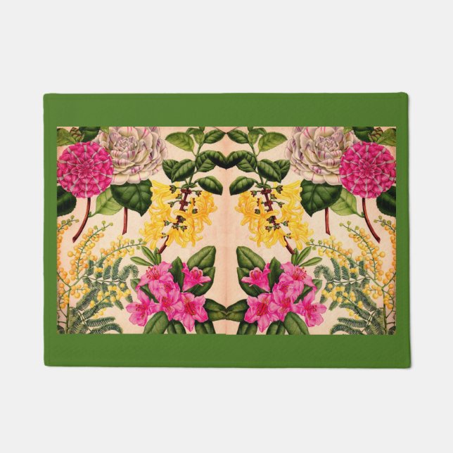 camellia, forsythia, rhododendron and acacia doormat (Front)