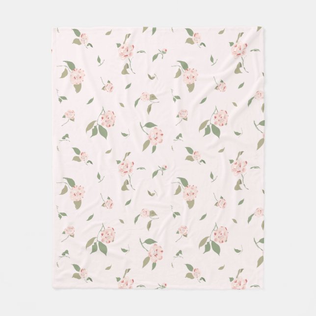 Camellia Garden Fleece Blanket (Front)