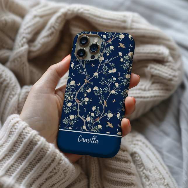 Camellia Garden Navy Blue MagSafe Tough (Camellia Garden phone case
)