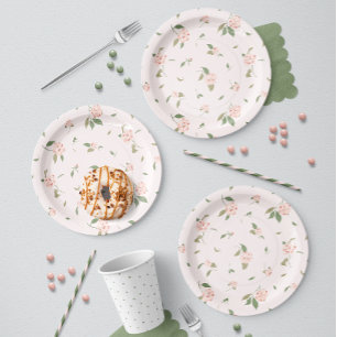 Camellia Garden Paper Plate