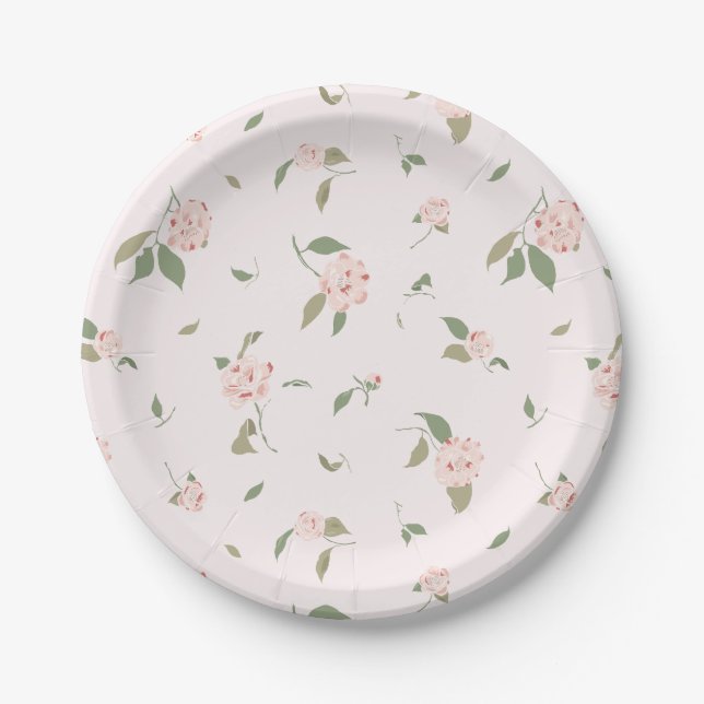 Camellia Garden Paper Plate (Front)