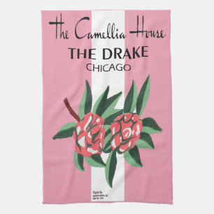 Camellia House, Drake Hotel, Chicago; 1940-1977 Tea Towel