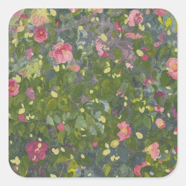 Camellia in Flower 2014 Square Sticker (Front)