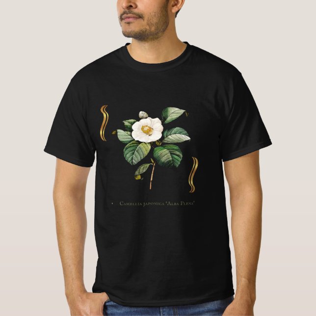 Camellia japonica 'Alba Plena'  T-Shirt (Front)