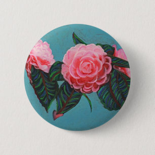 Camellia Japonica Sky 6 Cm Round Badge