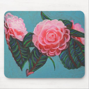 Camellia Japonica Sky Mouse Pad