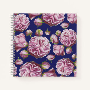 Camellia Rose Garden Flowers Notebook